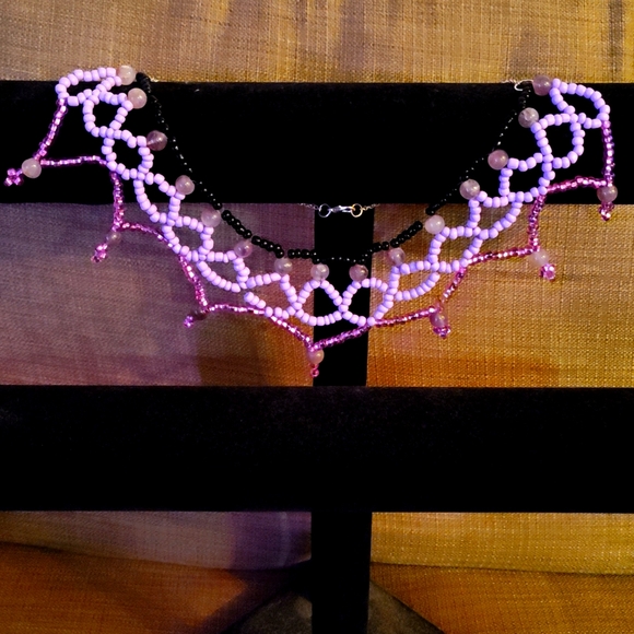 Handcrafted Beaded Necklace - Picture 2 of 4